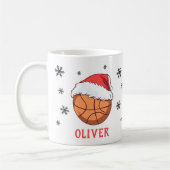Mug Basket Ball Santa Hat Snowflon Nom (Gauche)