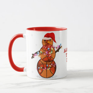 Mug Basket-ball Snowman Noël Lumière Noël