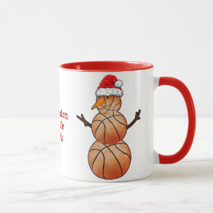 Mug Basket-ball Snowman Xmas de Noël