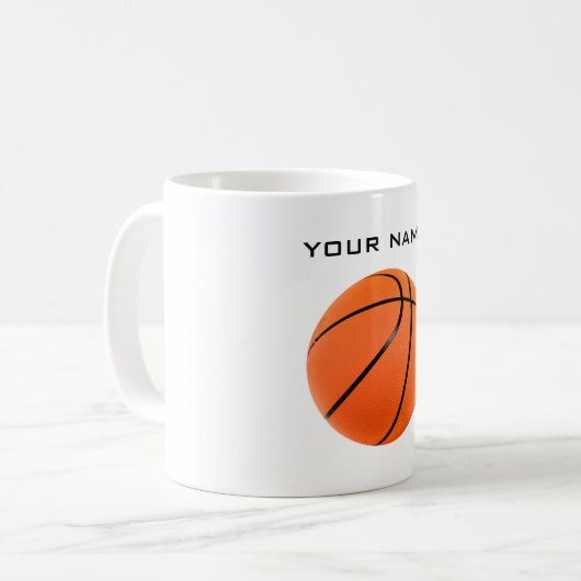 Mug Basket-ball Votre nom (Devant gauche)