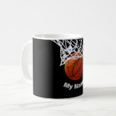 Mug Basket-ball Votre nom (Devant gauche)