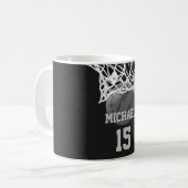 Mug Basket-ball Votre nom (Devant gauche)