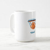 Mug Basket-ball Votre nom personnel (Devant gauche)