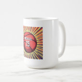 Mug Basket-ball Votre nom Pop Art (Devant droit)