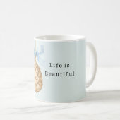 Mug Basket Weave Egg Blue Bow (Devant droit)