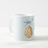 Mug Basket Weave Egg Blue Bow (Devant gauche)