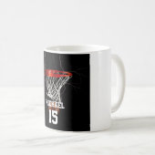 Mug Basketball Ajouter Votre Nom Et Votre Numéro (Devant droit)