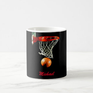 Mug Basketball Armoire Votre Nom Rouge Noir