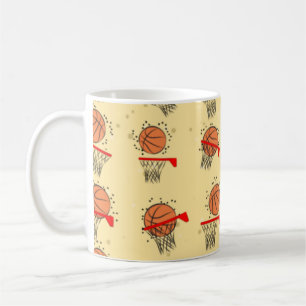 Mug Basketball - Ball & Hoop Motif sans couture