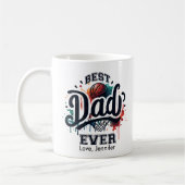 Mug Basketball Best Papa Fête des pères personnalisée (Gauche)