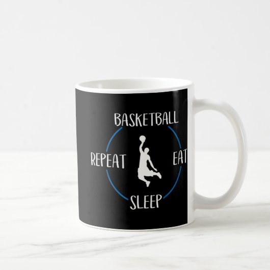 Mug Basketball Eat Sleep Repeat Gift For Basketball Pl (Droite)