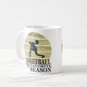 Mug Basketball est ma saison préférée vintage style (Devant gauche)