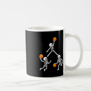 Mug Basketball Halloween Skeleton Dunking Dribble Boys