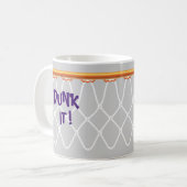 Mug Basketball Hoop Net_Dunk it!_on gris (Devant gauche)