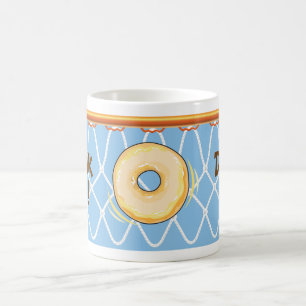 Mug Basketball Hoop Net_on blue_Donut Dunk It!