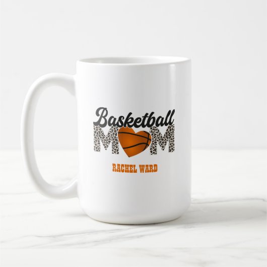 Mug Basketball Maman Mug, avant et arrière conception  (Gauche)