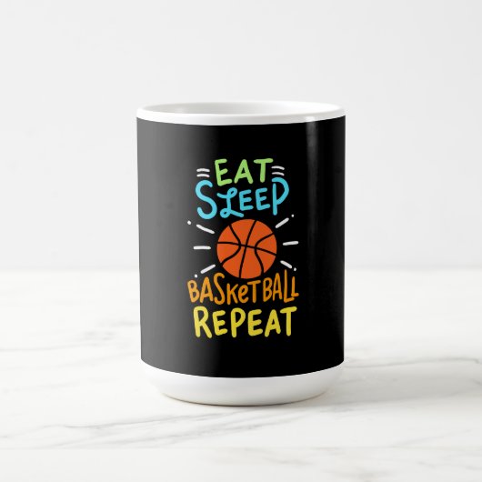 Mug Basketball - Manger Sommeil Basketball Répéter (Centre)