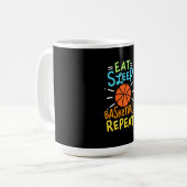 Mug Basketball - Manger Sommeil Basketball Répéter (Devant gauche)
