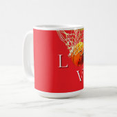 Mug Basketball que j'aime (Devant gauche)