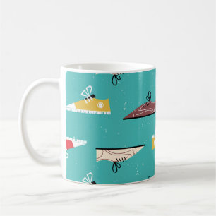 Mug Baskets rétro : motif vintage sans soudure.