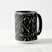 Mug Bass Clarinet Music Note Motif (Devant droit)