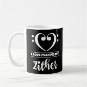 Mug Bass Clef Coeur J'Aime Jouer Ma Zthare (Gauche)