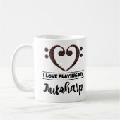 Mug Bass Clef Coeur J'Aime Jouer Mon Autoharp (Gauche)