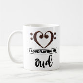 Mug Bass Clef Coeur J'Aime Jouer Mon Oud (Gauche)