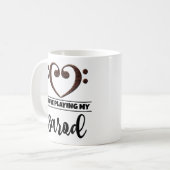 Mug Bass Clef Coeur J'Aime Jouer Mon Sarod (Devant gauche)
