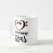 Mug Bass Clef Coeur J'Aime Jouer Mon Sitar (Devant gauche)