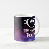Mug Bass Clef Coeur pourpre Nebula Aimer Veena (Devant droit)