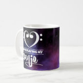 Mug Bass Clef Coeur pourpre Nebula Love Banjo (Devant gauche)