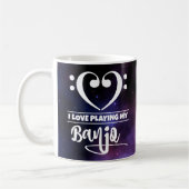 Mug Bass Clef Coeur pourpre Nebula Love Banjo (Gauche)