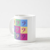 Mug Bass Clef Motif coloré (Devant gauche)