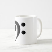 Mug Bass Clef Music Notes (Devant droit)