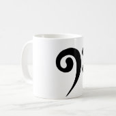 Mug Bass Clef Music Notes (Devant gauche)