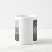 Mug Bass Clef Music Symbole Motif Black Grey (Centre)