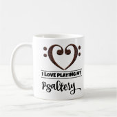 Mug Basse Clef Coeur J'Aime Jouer Ma Psalterie (Gauche)
