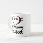 Mug Basse Clef Coeur J'Aime Jouer Mon Lap Steel (Devant gauche)