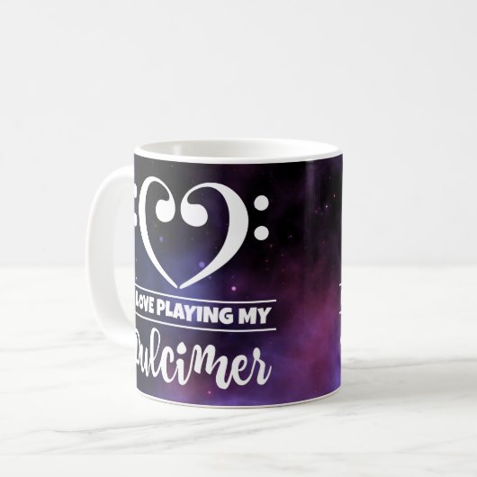 Mug Basse Clef Coeur pourpre Nebula Amour Dulcimer (Devant gauche)