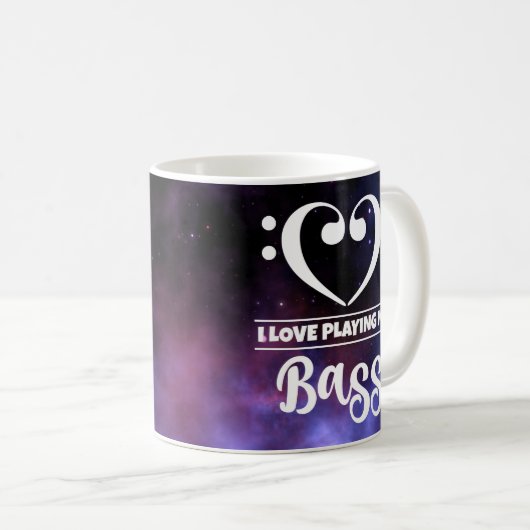 Mug Basse Clef Coeur pourpre Nebula Love Basse (Devant droit)