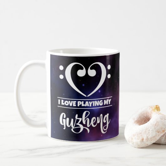 Mug Basse Clef Coeur pourpre Nebula Love Guzheng (Avec donut)