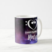Mug Basse Clef Coeur pourpre Nebula Love Harp (Devant droit)