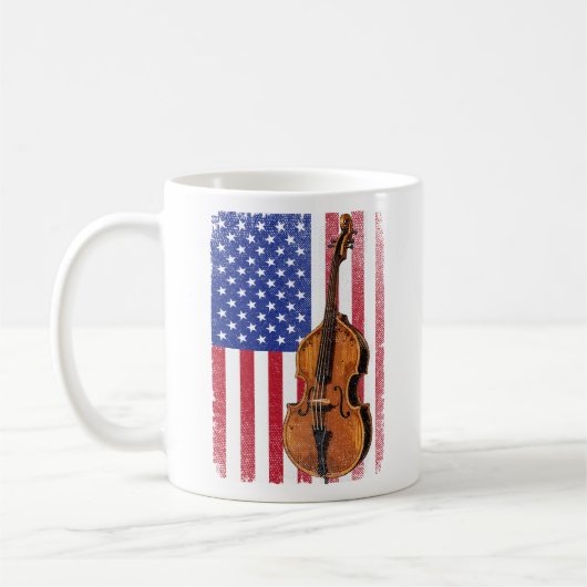 Mug Basse droite drapeau américain Patriotique Double  (Gauche)