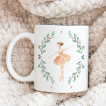 Mug Basse-noisette ballerine botanique joli Noël<br><div class="desc">Nutcracker aquarelle ballerine botanique joli Noël festif design de la tasse cadeau de Noël.</div>