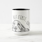 Mug basset blanc (Centre)