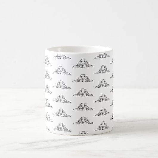 Mug basset blanc (Centre)