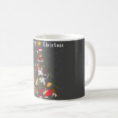Mug Basset Hound Arbre de Noël Amoureux des chiens (Devant droit)