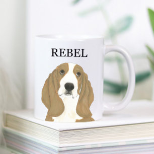 Mug Basset Hound Beverage Coaster personnalisé