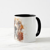 Mug Basset Hound Chien Brown blanc animal chien chien (Devant droit)